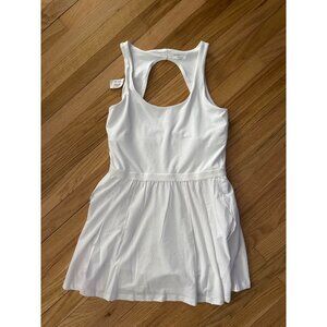 Beyond Yoga White Cutout Back Athletic Tennis Dress, new with tags, M